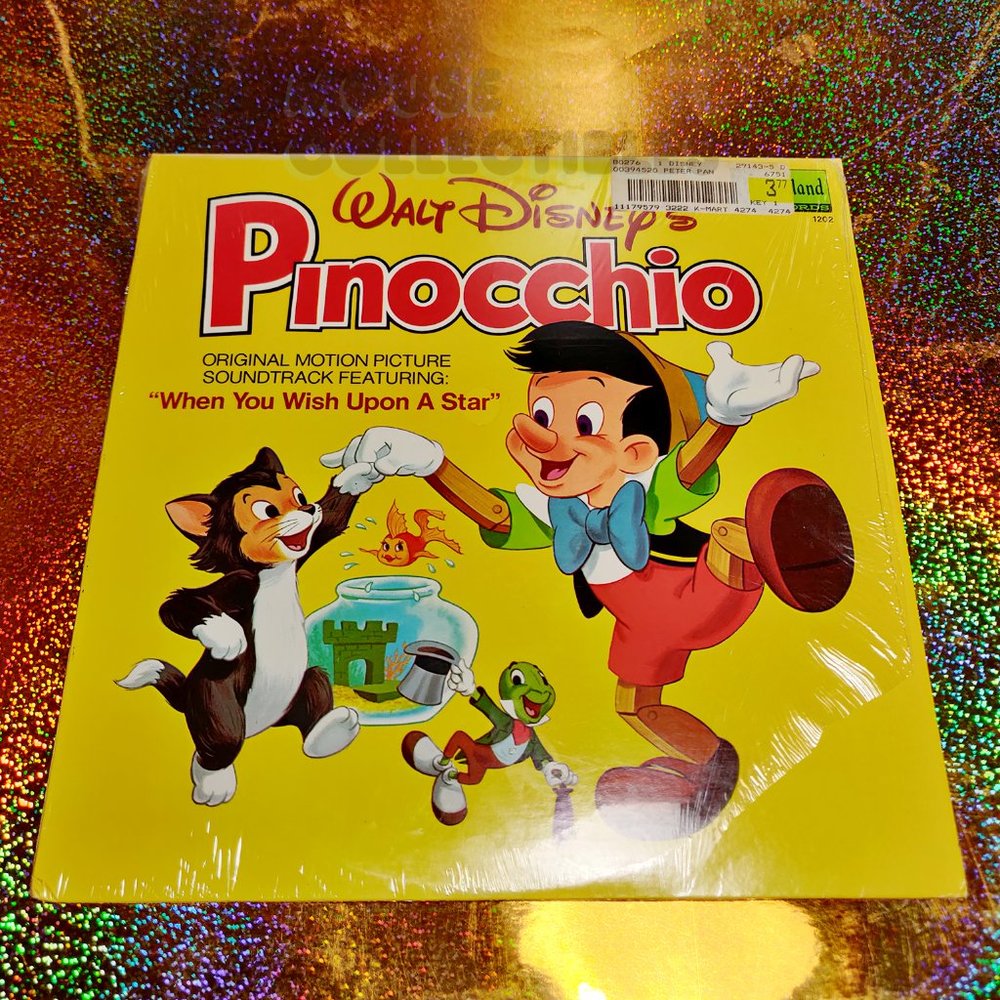 1978 Disneyland Records Walt Disney's Pinocchio Motion Picture Soundtrack Vinyl